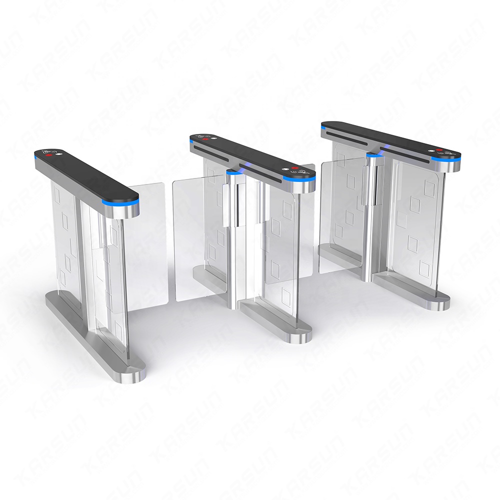 Glass Crystal Optical Swing Speed Lane Turnstile Gate (1)